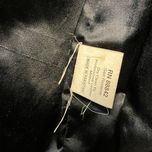 David Benjamin Leather Jacket Women 10 Black Button Double Breasted Coat - Picture 10 of 17