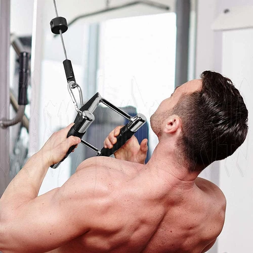 Triangle Close Grip Bar Gym Cable Attachment Back Workout Seated V Row Handle AU - Picture 14 of 14