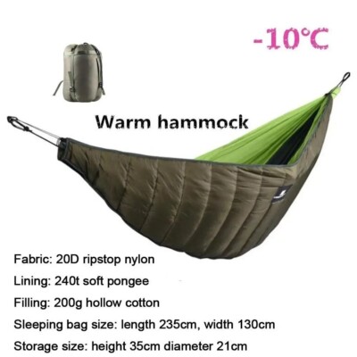 Winter Outdoor Parachute Camping Hammock Underquilt Under Quilt Sleeping Bag