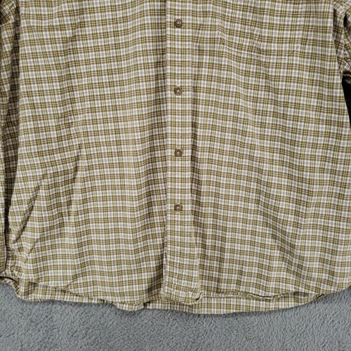 Eddie Bauer Shirt Mens XXL Green Beige Plaid 100% Cotton Flannel Long Sleeve - Picture 10 of 20