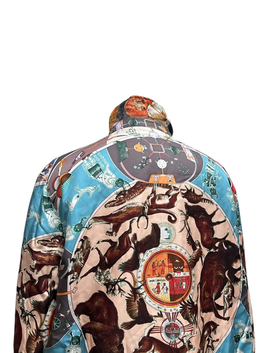 Hermes by Martin Margiela Reversible Black / Printed Silk Like