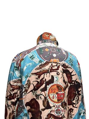 Hermes by Martin Margiela Reversible Black / Printed Silk Like