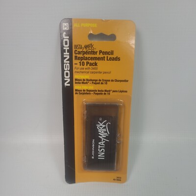 JOHNSON (3410) Flat Replacement Lead For 3400 Mechanical Carpenter Pencil - 10Pk