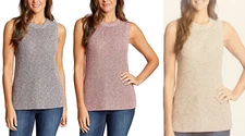 Ella Moss Ladies' Marge Ribbed Knit Sleeveless Sweater Tank