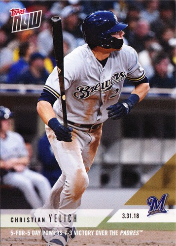 2018 Topps Now 18 Christian Yelich
