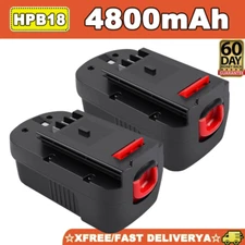2-Pack HPB18-OPE HPB18 18V For BLACK AND DECKER 18Volt 4.8Ah NI-MH Battery Tool