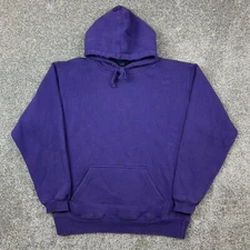 Vintage J. America Blank Hoodie Mens Medium Purple Sweatshirt Pullover Blank