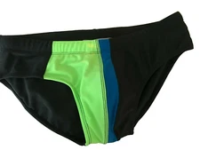 NWOT .. UXH Men's Swimsuit  Size XL Pouch Enhancing Black/Green/Blue