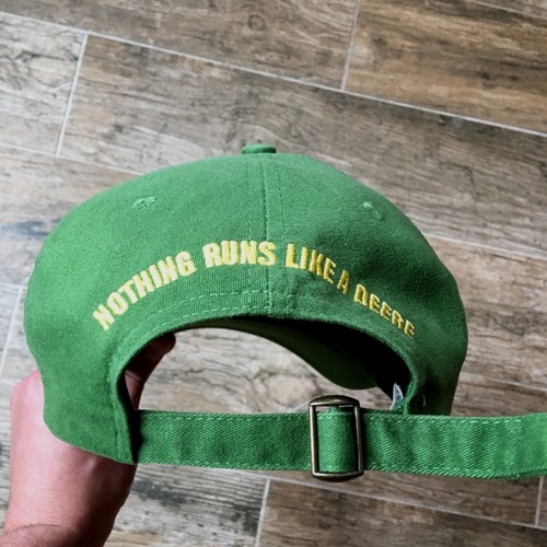 JOHN DEERE NOTHING RUNS LIKE A DEERE GREEN BASEBALL STYLE STRAPBACK HAT CAP OSFA - Picture 7 of 8