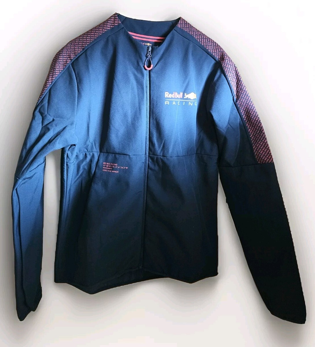 Oracle Red Bull Mens Racing Softshell Jacket Windbreaker Navy Blue