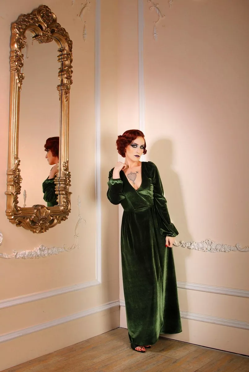 Plus size velvet maxi dress sale