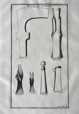ANTIQUE ENGRAVING ANCIENT ROMAN INSTRUMENTS AX