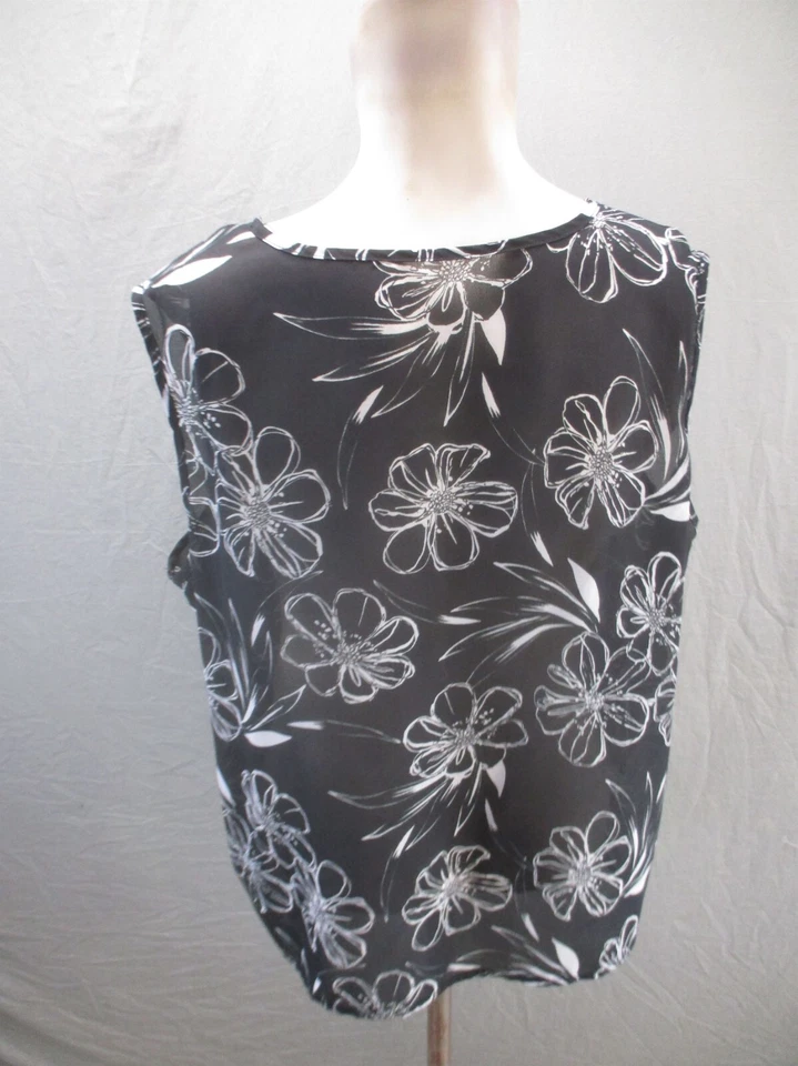 Top corto vintage Sarah Bentley talla 18W/20W para mujer ligero sin mangas 704 Foto 4 de 4