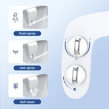 Non-Electric Bidet Attachment Toilet Seat Dual Nozzle Bidet Fresh Water Spray