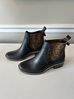 Kate Spade Boots Sedgwick Animal Print Rain Boot Brown Sz 4/5