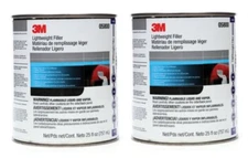 3M 05800 Lightweight Auto Body Repair Filler (Quart) (2 Pack)