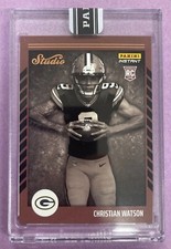 2022 panini instant #s12 christian watson rc; NFL studio black  1/1  (SEALED)