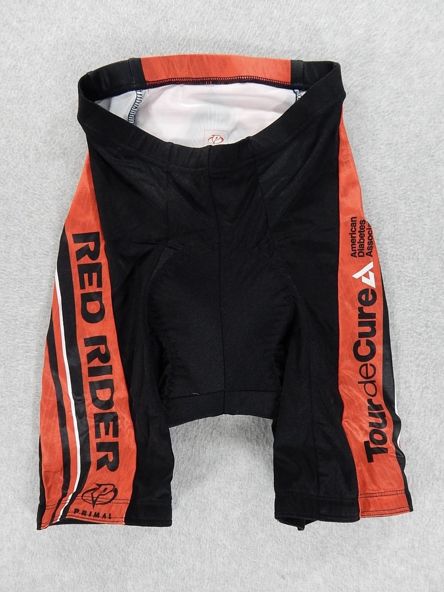 Primal Tour De Cure RED RIDER Padded Cycling Tights Shorts (Men's