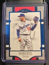 2024 Topps Tier One Mookie Betts #d /50 Blue Foil Color Matched Dodgers