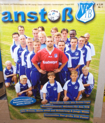 VFB LEIPZIG MAGAZIN ANSTOß Sonderausgabe Saison 2002/2003  Neu,Lizenz,Rarität
