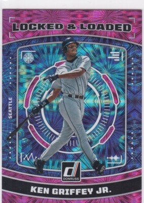 KEN GRIFFEY JR. Donruss LOCKER & LOADED $$ RARE PINK VARIATION Seattle Mariners!