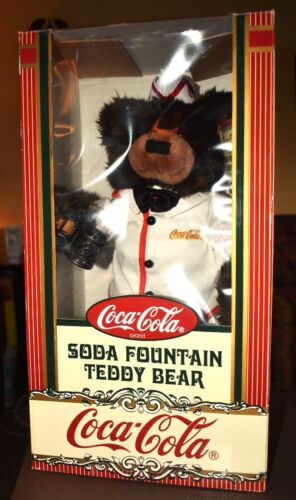 Coca-Cola 1999 Soda Fountain Teddybär George Bearton #HH0210 Plüsch sauber, sehr guter Zustand - Bild 5 von 12