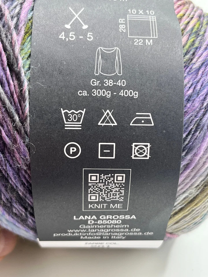 Lana Grossa Colorissimo, Schurwolle, 100g ca. 300m, versch.Farben - Bild 2 von 3