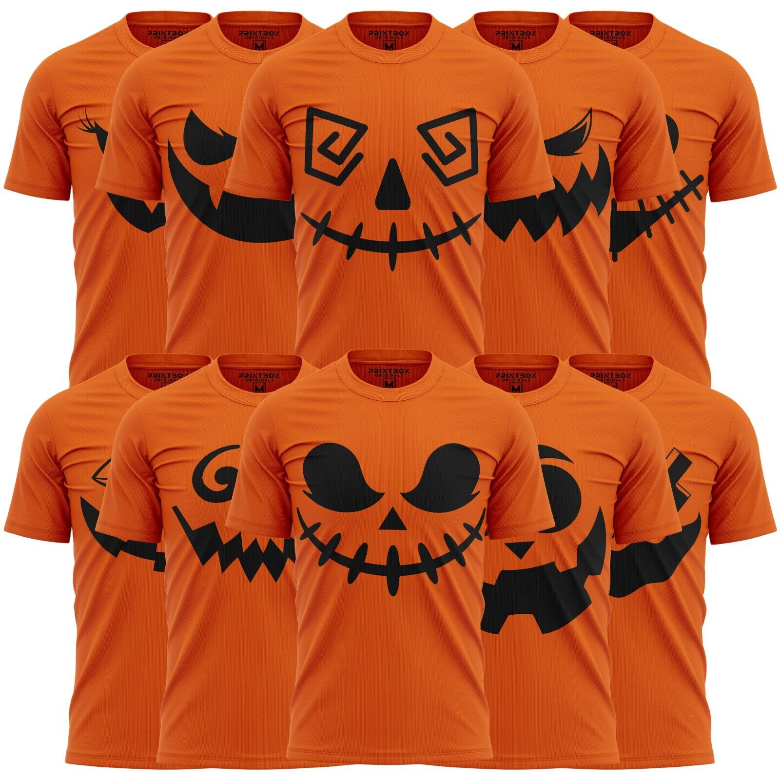 Halloween pumpkin face T-shirt Design Funny and Scary Halloween Tee for  Adult Men's & Women's