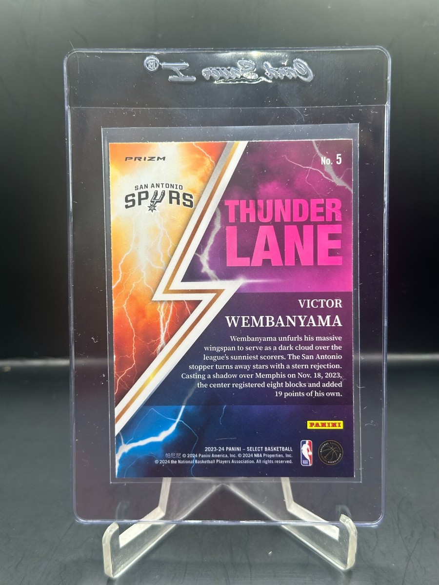 2023-24 Panini Select Victor Wembanyama Rookie Thunder Lane Green