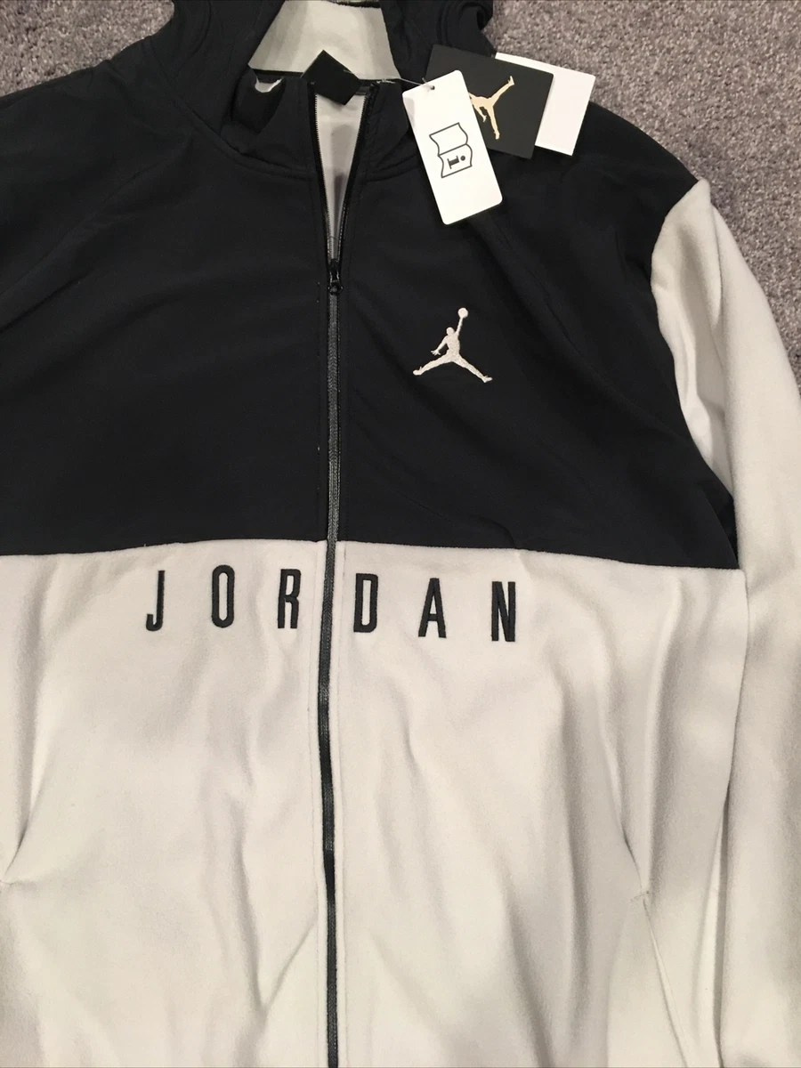 Nike Air Jordan Full Zip Fleece Hoodie Jacket Cream Off White Mens Sz 3XL AQ8074