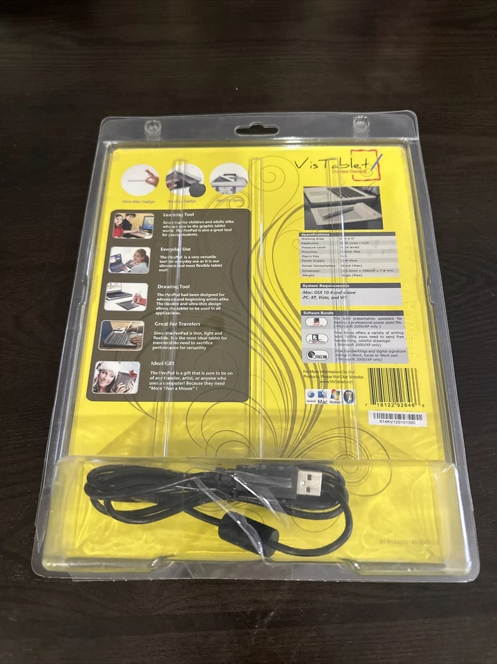 NEW VisTablet PenPad 6" x 4.5" Active Area PenPad Graphic Tablet MAC/PC FREE S/H - Image 2 of 2