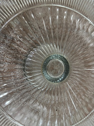 ANCHOR HOCKING 'CANTON' GLASS PEDESTAL CAKE /DESSERT PLATE ~ EUC - Picture 6 of 9