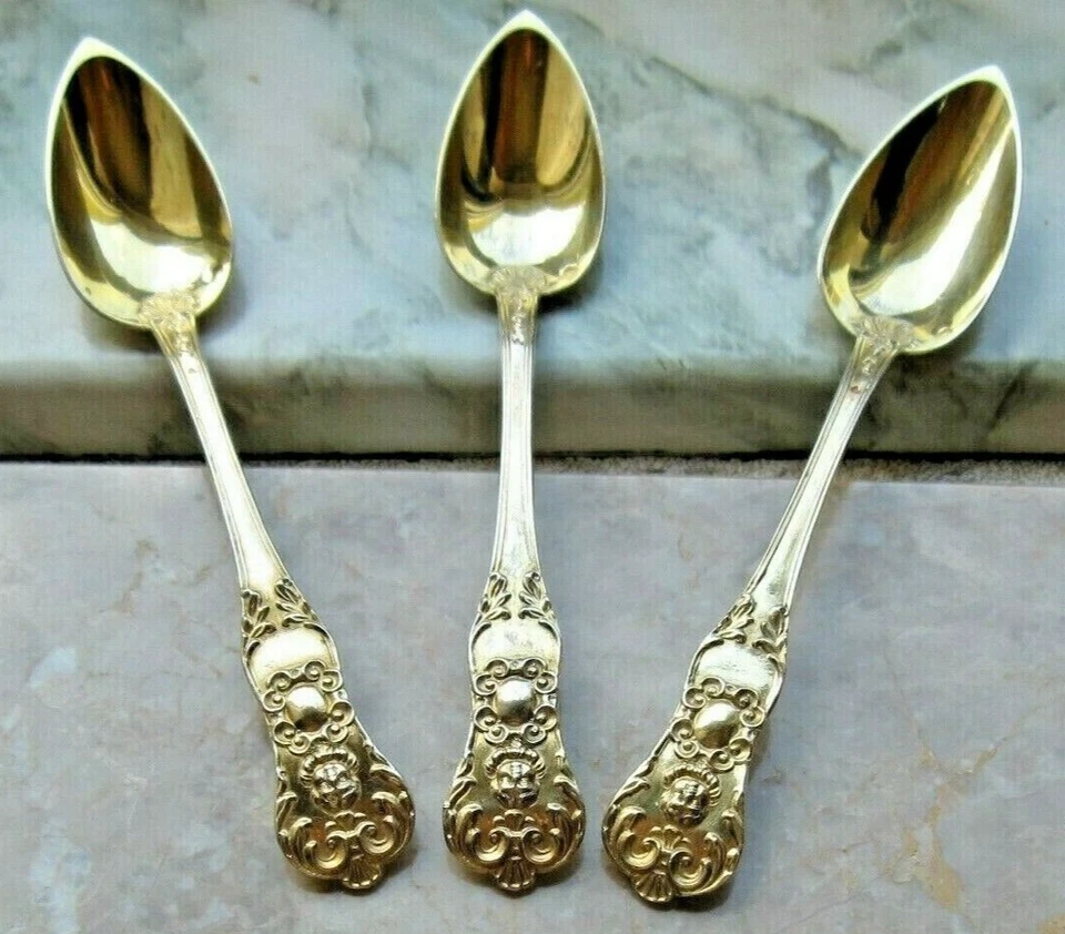 Venta antigua 19 *3 cucharas * para tu barra * plata de ley - dorada * herramientas de barra Foto 4 de 4