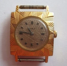 CHAJKA Chaika Soviet Russian wrist watch AU12.5 Gold plated Ladies USSR