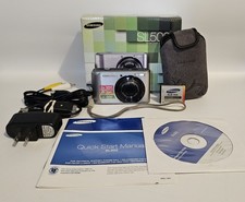 Samsung SL502 Silvee Digital Camera Smart Point And Shoot 12.2 MP Tested