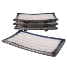 Uaral Sushi Plate,Ceramic White Sushi Plate Sashimi Plate Japanese Platter Fo...