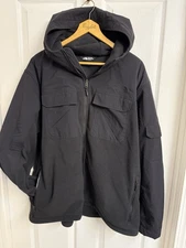 The North Face Men's 2XL Black Tech Fleece Hooded Full Zip Jacket Sweater Hiking