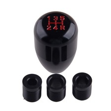 5-Gang Universal Schaltknauf Knauf Schalthebel Schaltknopf Aluminium Schwarz po