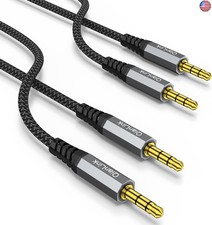 2 Pack AUX Cable, 6.6ft/2m, Hi-Fi Sound 3.5mm TRS Auxiliary Audio Cable Nylon
