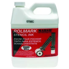 Marsh 20923 Stencil Ink, White, Container Size: 1 Qt