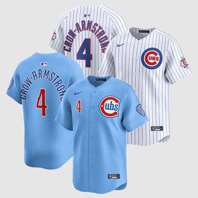 Men's Chicago Cubs Pete Crow-Armstrong White 150th Anniversary Limited Custom