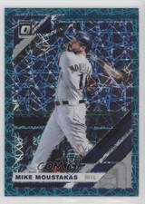 2019 Panini Donruss Optic Teal Velocity Prizm 5/35 Mike Moustakas #186 v1x