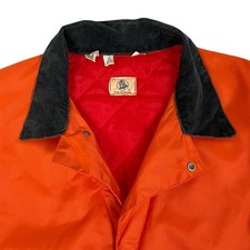 VTG Blue Bell Orange Workwear Coveralls Quilted Corduroy Collar Size XL