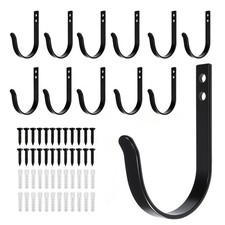 12 Pcs Wall Hooks for Hanging, Large Coat Hooks Wall Mount, Heavy Duty Screw ...