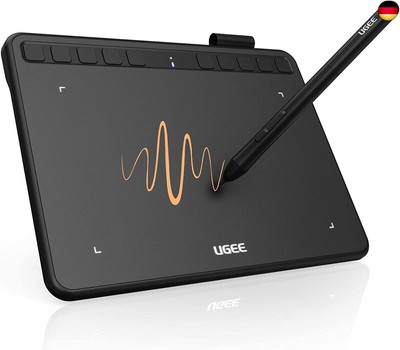 UGEE S640 Grafiktablett für PC, Dital Zeichentablett mit Stift 8192 