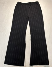 Merona Dress Pants Women’s 12 Straight Leg High Rise White & Black Striped