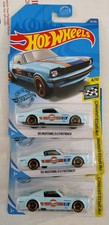 3x Ford 1965 Mustang 2+2 Fastback Gulf Hot Wheels 4/10 116/250 3 Pack '65 Blue