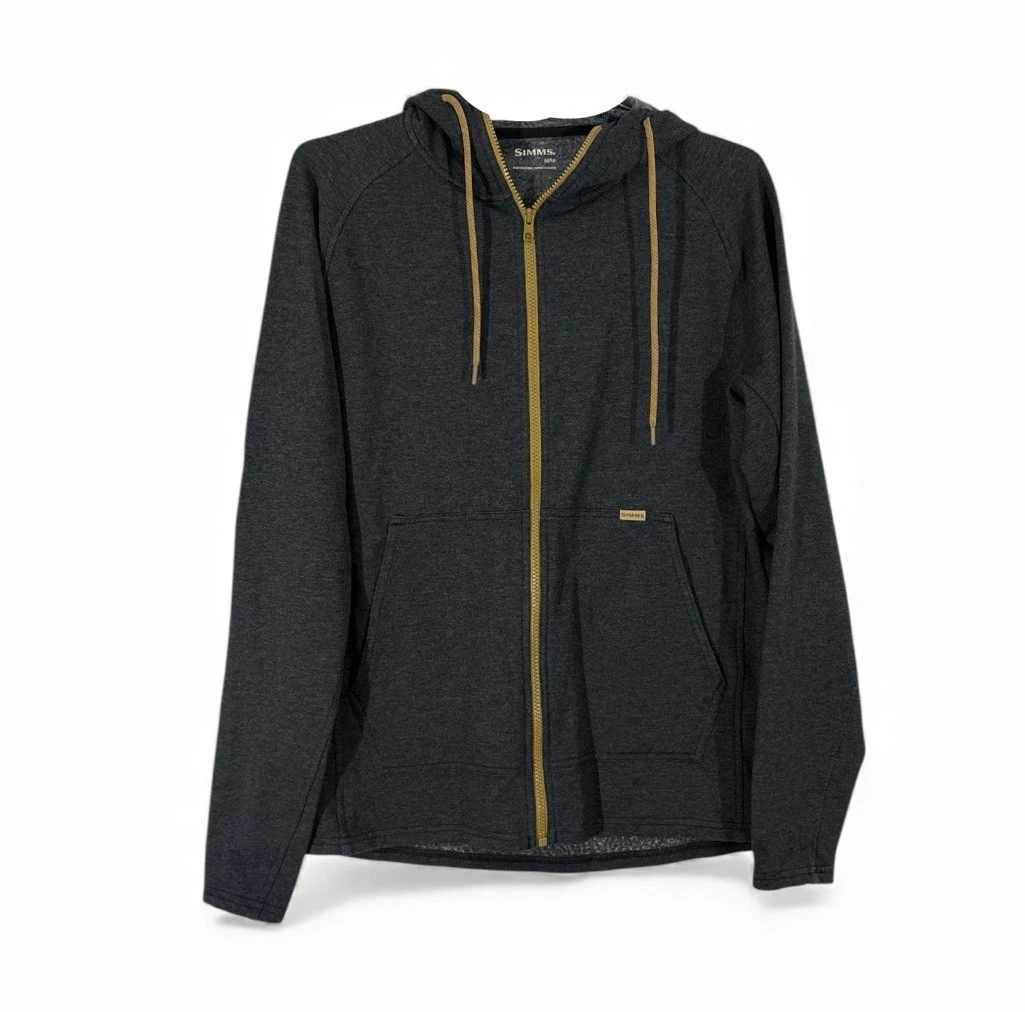 SIMMS VERMILLION HODDIE FULL ZIP MENS MEDIUM GRAY