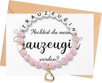 Trauzeugin Geschenk Armband Karte Umschlag Hochzeit JGA Brautjungfer