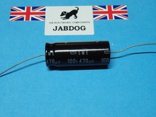 Image of 470uF 100V Axial Electrolytic Capacitor Nippon dia 16mm x 41mm 11g A86